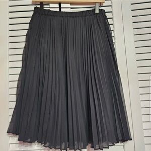Elle • Black Pleated Chiffon Skirt
